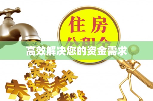 临洮高效解决您的资金需求