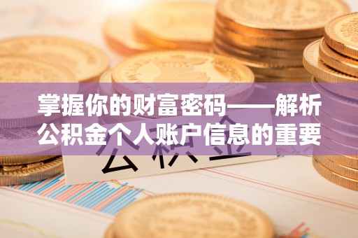 临洮掌握你的财富密码——解析公积金个人账户信息的重要性