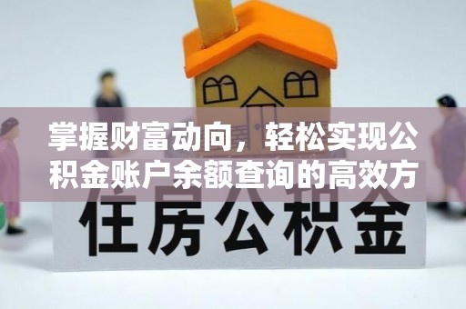 临洮掌握财富动向，轻松实现公积金账户余额查询的高效方式