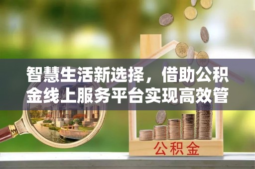 临洮智慧生活新选择，借助公积金线上服务平台实现高效管理