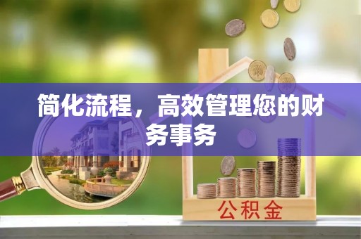 临洮简化流程，高效管理您的财务事务